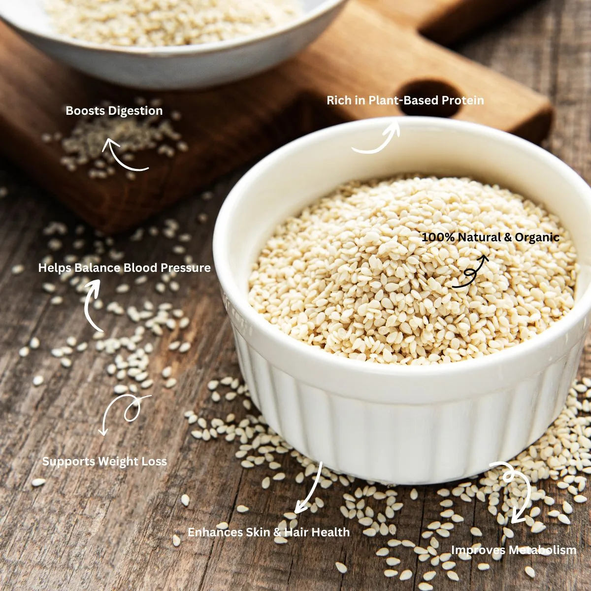Organic Sesame Seeds (100% Imported) sesame seeds images